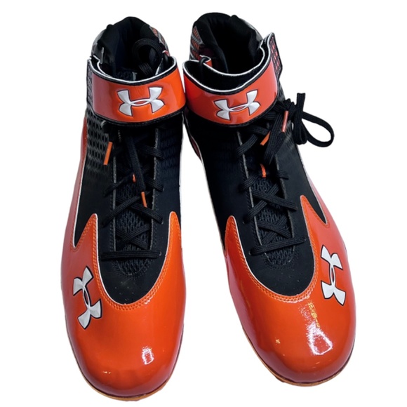Under Armour Spine Football Cleats Glossy Orange NWOT main image 6